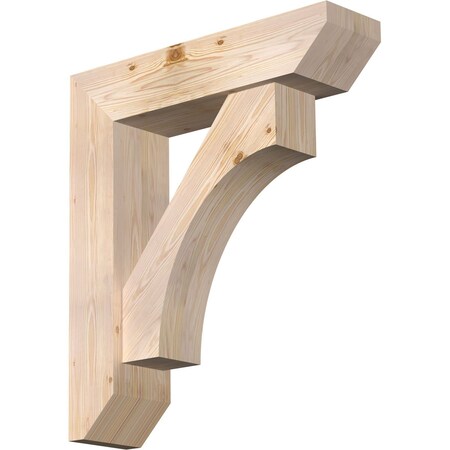 Ekena Millwork Westlake Slat Smooth Bracket w/ Offset Brace, Douglas Fir, 7 1/2"W x 30"D x 34"H BKT0806X30X34WTL06SDF